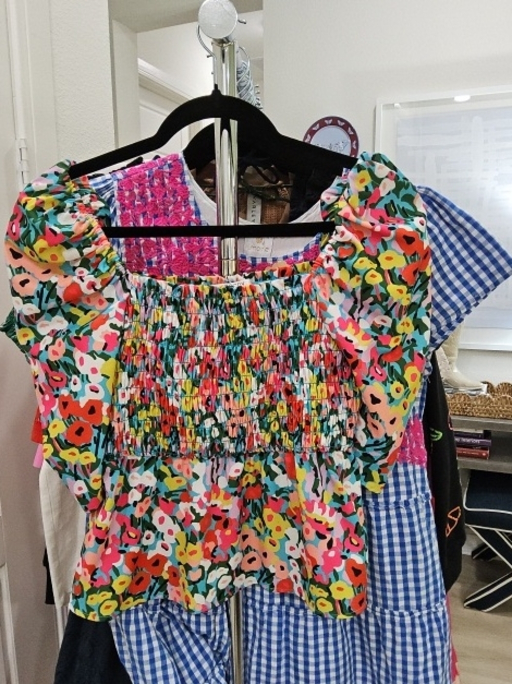CROSBY by Mollie Burch Multicolor Floral Smocked Top